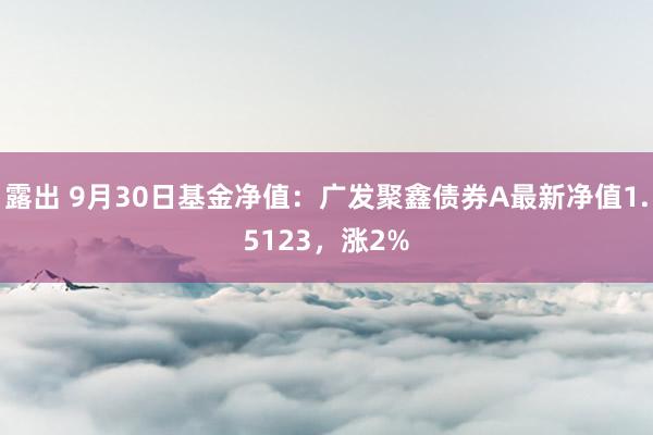 露出 9月30日基金净值：广发聚鑫债券A最新净值1.5123，涨2%