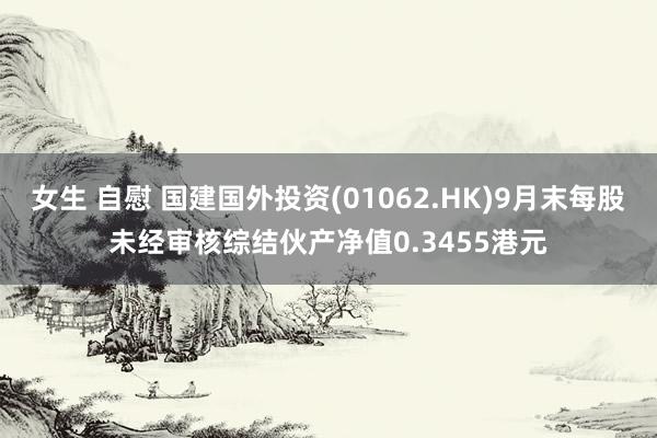 女生 自慰 国建国外投资(01062.HK)9月末每股未经审核综结伙产净值0.3455港元