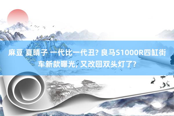 麻豆 夏晴子 一代比一代丑? 良马S1000R四缸街车新款曝光， 又改回双头灯了?