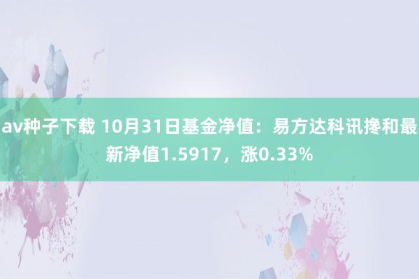 av种子下载 10月31日基金净值：易方达科讯搀和最新净值1.5917，涨0.33%