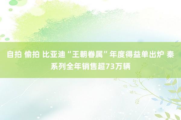 自拍 偷拍 比亚迪“王朝眷属”年度得益单出炉 秦系列全年销售超73万辆