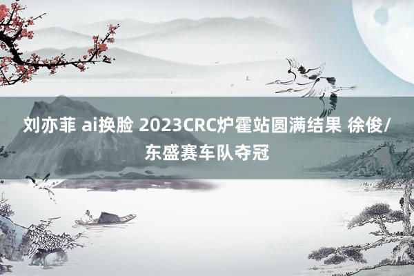 刘亦菲 ai换脸 2023CRC炉霍站圆满结果 徐俊/东盛赛车队夺冠